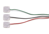 1023: Small Hydrogel Electrodes with Wires (3x10) 1023 EMG Disposable Surface Electrodes, Ag/AgCl , with 3 x 24-inch colored leads