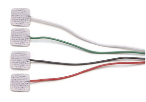 1025 EMG Disposable Surface Electrodes, Ag/AgCl , with 4 x 24-inch colored leads
