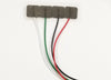 1025: Small Hydrogel Electrodes with Wires (4x10) Underside hydrogel of 1025 EMG Disposable Surface Electrodes, Ag/AgCl , with 4 x 24-inch colored leads