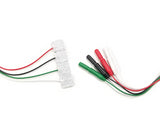 1025: Small Hydrogel Electrodes with Wires (4x10) 1025 EMG Disposable Surface Electrodes, Ag/AgCl , with 4 x 24-inch colored leads in Green, Black, Red, and White