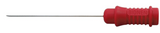 BIOC Series: BIONEN Concentric Needle Electrodes Close up of the red BIOC 40 Concentric Needle Electrode