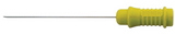 BIOC Series: BIONEN Concentric Needle Electrodes Close up of the Yellow BIOC 45mm Concentric Needle Electrode
