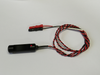 DDA-30: Black Bar Electrode, Flat, Cathode Distal DDA-30 Reusable Bar Electrode. with braided red and black lead-wires and touch proof safety socket connectors