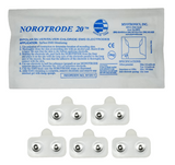 Discontinued: DDN Series: Disposable Dual Snap Electrodes (5x24) DDN 20 showing 5 bipolar silver/silver chloride EMG electrodes per package