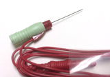 DIN Series: Technomed Hypodermic EMG Needles (10 per box) DIN 25F (Fine) Red Lead-Wire Hypodermic EMG Needle