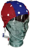 Electro-Cap EEG Caps - E1 Series Large Medium red and blue EEG cap on glass head