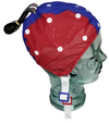Electro-Cap EEG Caps - E1 Series Red and blue EEG cap on glass head for medium/large size