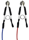 EAR Series: Premium Ear Clip Electrodes, Silver- or Gold-Plated Silver ear clip electrodes in blue and red