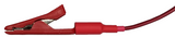 ETL Series: Single Alligator Clips Red alligator clip of the ETL series