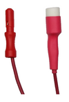 Lead-wire extension in red for touch proof safety socket