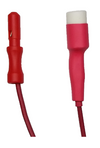 EX Series: Single Lead-wire Extensions Lead-wire extension in red for touch proof safety socket