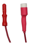 Lead-wire extension in red for touch proof safety socket