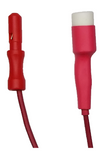EX Series: Single Lead-wire Extensions Lead-wire extension in red for touch proof safety socket