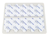 FT-3: Medium Hydrogel Ground Electrodes (100) Top side of large hydrogel electrodes with Electrode Store logo printed in blue