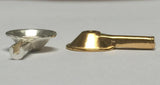 GH Series: Cast Gold-plated 10mm EEG Cups Close up details of silver and gold-plated cups for EEG