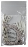 GR Series: Reusable Veterinary Needle Electrodes (1 or 10) Ten veterinary needle electrodes with white lead-wires in zip-lock bag