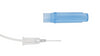 GRD-SAF: 12mm Ground/Reference Needle Electrodes (24 Blue cap removed from 0.5 inch needle electrode with clear large handle and white lead-wire