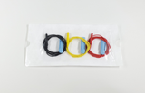 PRO-E3: Protectrode® - Neonatal EEG or aEEG Needle Electrodes, Blue Cap Sterile peel pouch of 3 aEEG needle electrodes with black, yellow, and red lead-wires