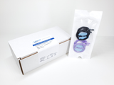PRO-E5: Protectrode® - Neonatal EEG or aEEG Needle Electrodes, Blue Cap PRO-E5 (OBM00046) packaged in sets of 4 (2 purple wires and 2 black wires with baby blue safety cap / sheath) with 6 sets in a box