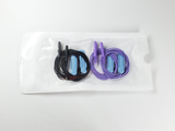 PRO-E5: Protectrode® - Neonatal EEG or aEEG Needle Electrodes, Blue Cap Sterilized PRO-E5 OBM00046 packaged in sets of 4 (2 purple wires and 2 black wires with baby blue safety cap / sheath)
