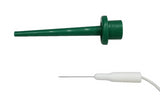 PRO Series: Protectrode® - Monopolar Needle Electrodes (30) 25mm regular protectrode monopolar needle electrode with green cap and white lead-wire