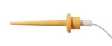 PRO Series: Protectrode® - Monopolar Needle Electrodes (30) Peach Color Protectrode Safety Cap over Monopolar Needle Electrode