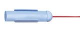 PRO-E12SAF: Protectrode® - Subdermal EEG Needles, Blue Cap Protectrode safety cap fully covering needle with red lead-wire