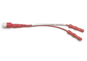 Electrode Splitter in red to plug 1 touch proof safety socket connection into two