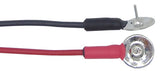SEF Series: Twisted Pair Steel Discs with Pins Surgical steel discs with pins and red and black wires