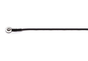 Single dome shaped tin disc surface electrode with black wire