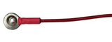 SSA Series: Single 9mm Tin Disc Electrodes Tin disc electrode with red wire
