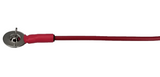 SSF Series: Single 9mm Steel Discs with Pins Surgical steel disc electrode with steel pin and red wire