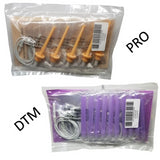 Peach color Pro-37 sample pack with UDI barcode and Purple DTM-1.75 in sample pack with UDI barcode