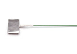TGP Series:  Pure Tin Ground Electrodes large rectangular tin ground electrode with green lead-wire