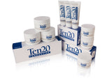Ten20 products including packs of 3 jars, boxes of 3 tubes, and packs of mini jars by Weaver and Company