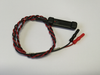 DDB-30BSAF Reusable Bar Electrode. with red and black braided lead-wires and touch proof safety socket connectors 