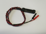 DDB-30SAF Reusable Bar Electrode. With black and red braided lead-wires and touch proof safety socket connectors