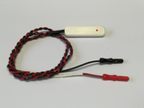DDY-30SAF Reusable Bar Electrode. With black and red twisted lead-wires and touch proof safety socket connectors