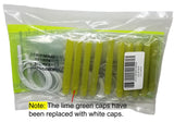 Sample pack of DTM-1.00 with lime green cap (now white) in sterile packaging