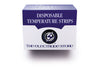 Box of Disposable Temperature Strips. 57mm X 19mm, 16 events from 26 degree C to 33.5 degree C.