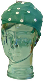 Electro-Cap extra small in green on glass head
