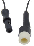 Lead-wire extension in black for touch proof safety socket