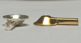 Close up details of silver and gold-plated cups for EEG