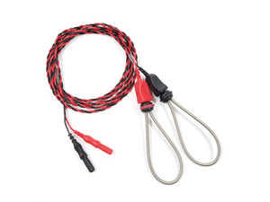 Ring electrode with tight spring and twisted red and black wires