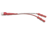 Electrode Splitter in red to plug 1 touch proof safety socket connection into two 