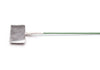 large rectangular tin ground electrode with green lead-wire