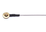Single Gold EEG Cup Electrode with White Lead-Wire