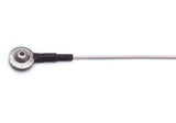 Pure tin EEG cup electrode with white lead-wire